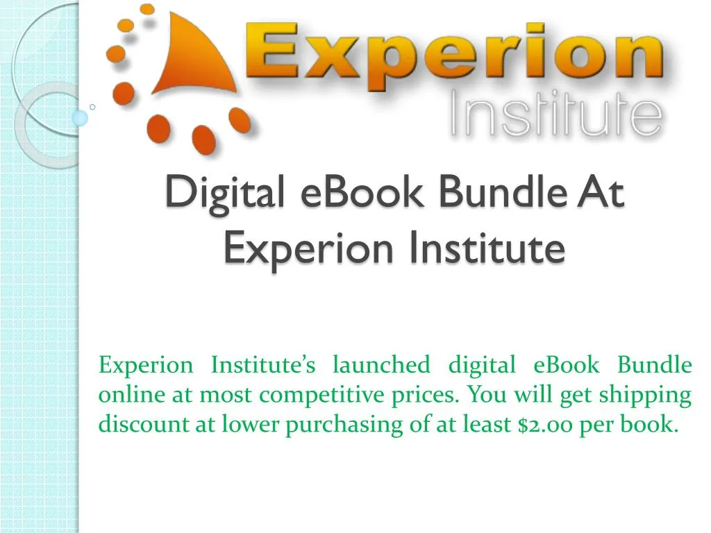 digital ebook bundle at experion institute