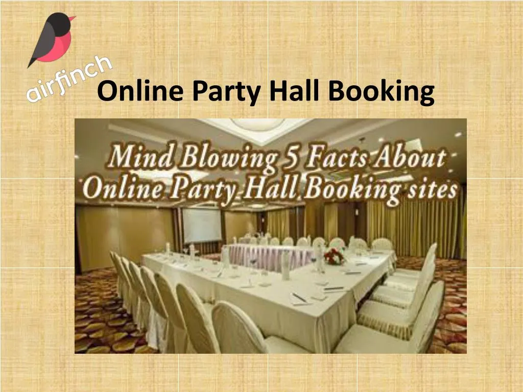 online party hall booking