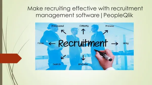 Make recruiting effective with recruitment management software|PeopleQlik