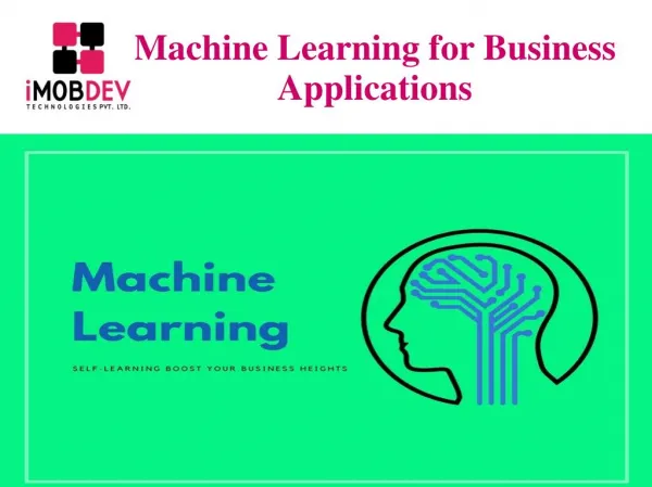 Machine Learning for Business Applications