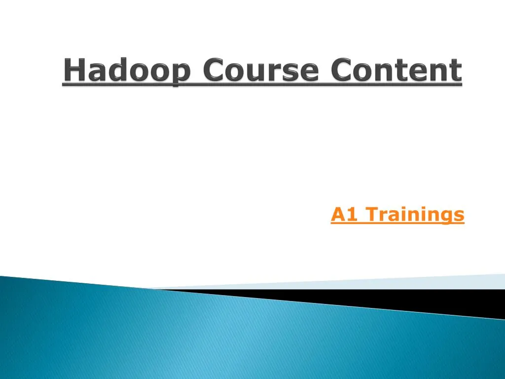 hadoop course content