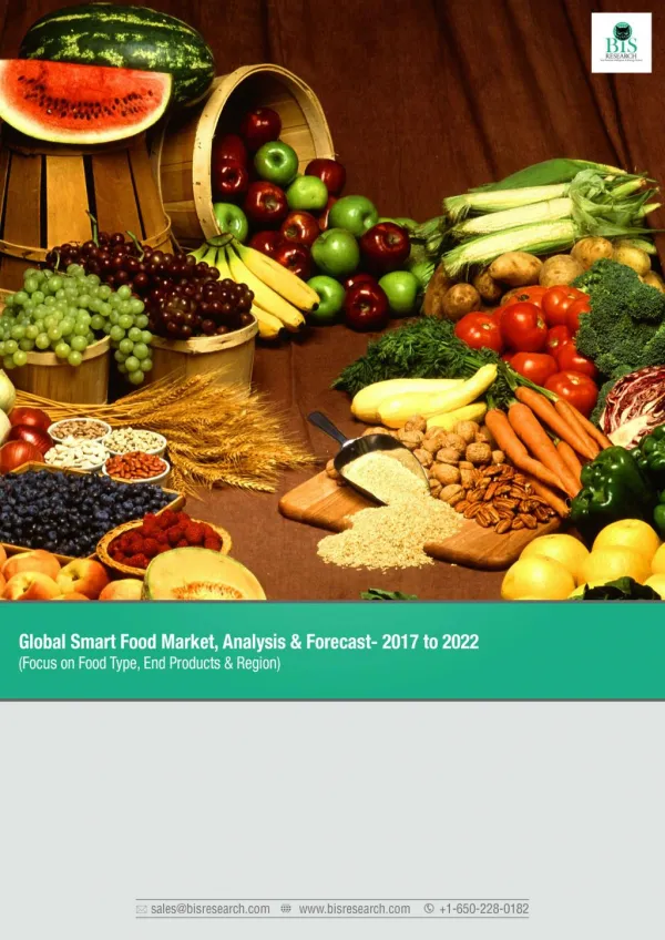 Global Smart Food Market, Analysis & Forecast- 2017 to 2022