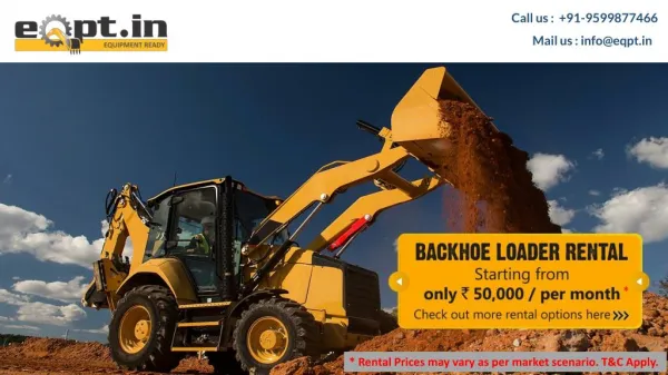 LOOKING FOR BACKHOE LOADER ON RENT - EQPT.IN