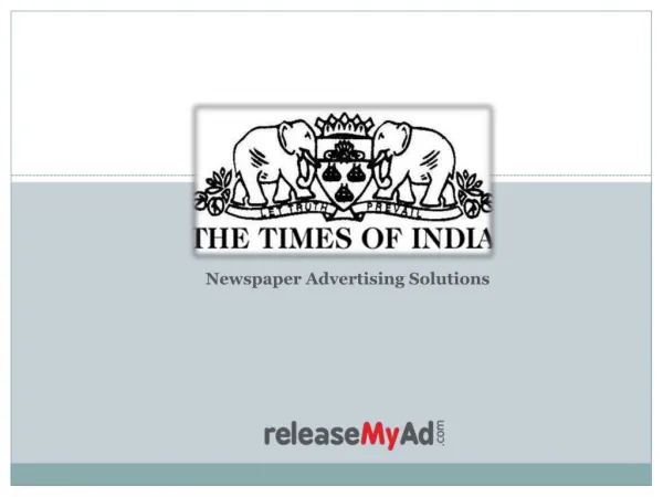 Times of India Newspaper Advertising Online