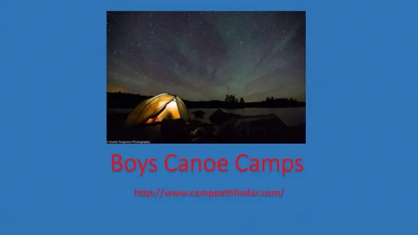 Boys Canoe Camps