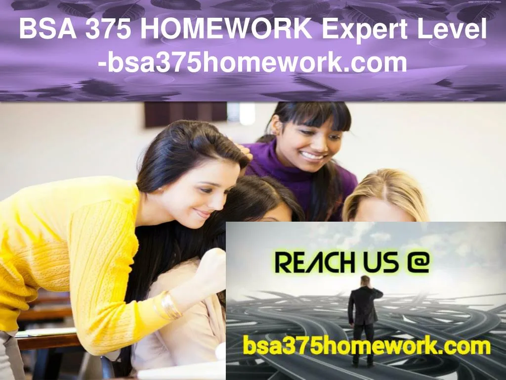 bsa 375 homework expert level bsa375homework com
