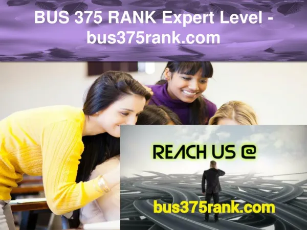 BUS 375 RANK Expert Level –bus375rank.com