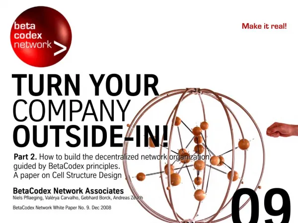 Turn Your Company Outside-In! A paper on cell structure design, part II (BetaCodex09)
