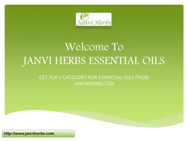 TOP 7 CATEGORY FOR ESSENTIAL OILS FROM JANVI HERBS