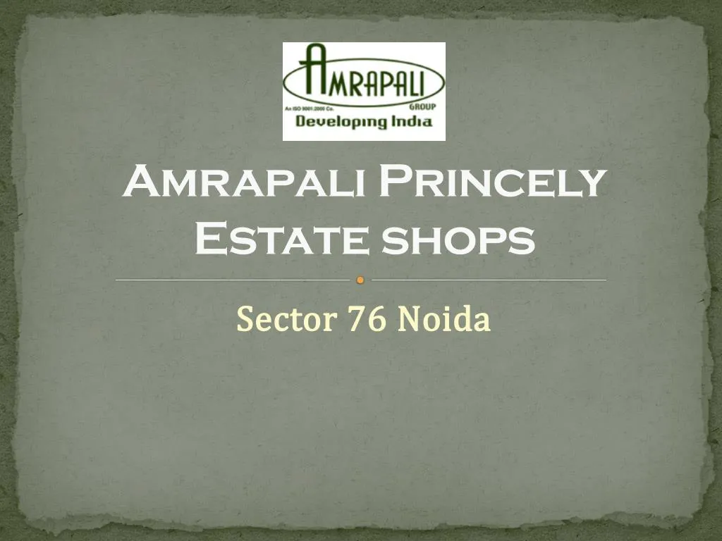 amrapali princely estate shops