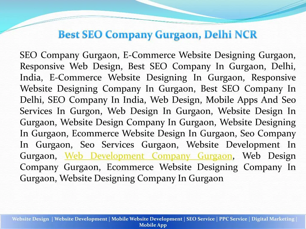 best seo company gurgaon delhi ncr