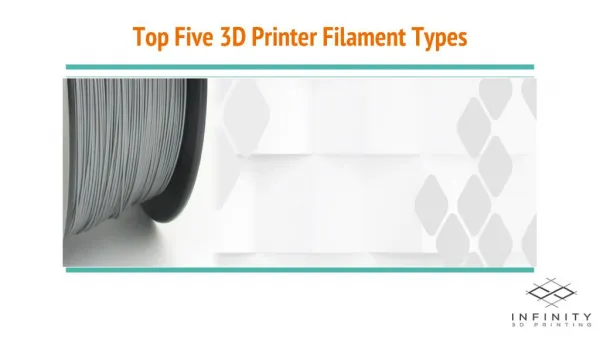 Top Five 3D Printer Filament Types