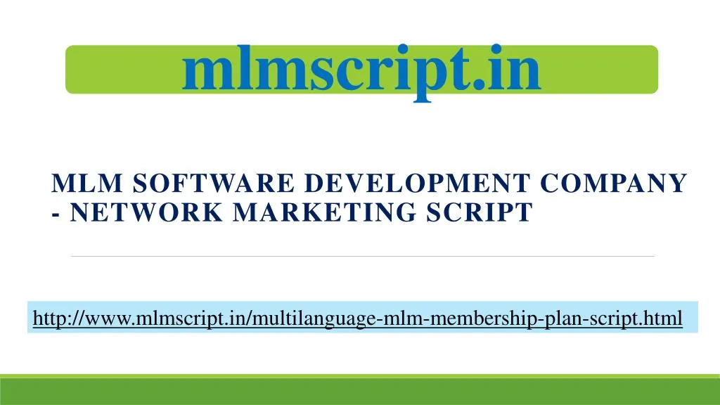 mlm software development company network marketing script