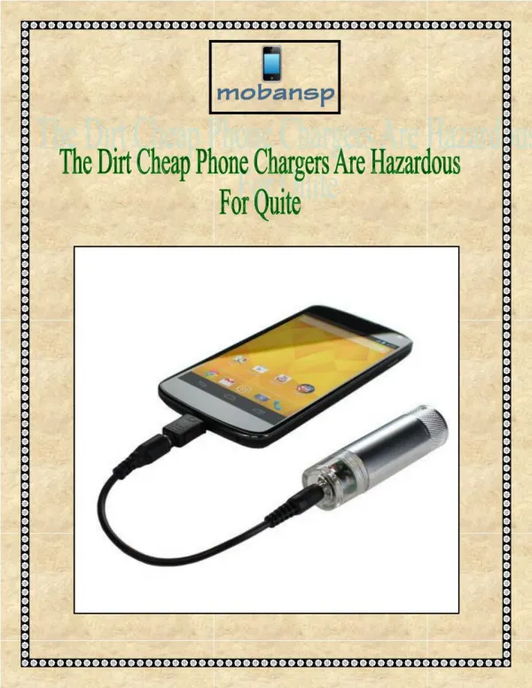 The Dirt Cheap Phone Chargers Are Hazardous For Quite