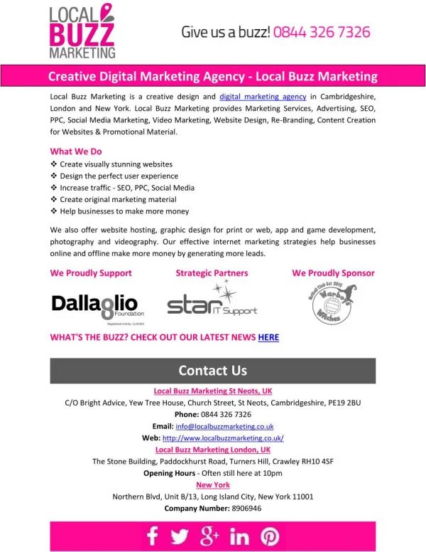 Creative Digital Marketing Agency - Local Buzz Marketing