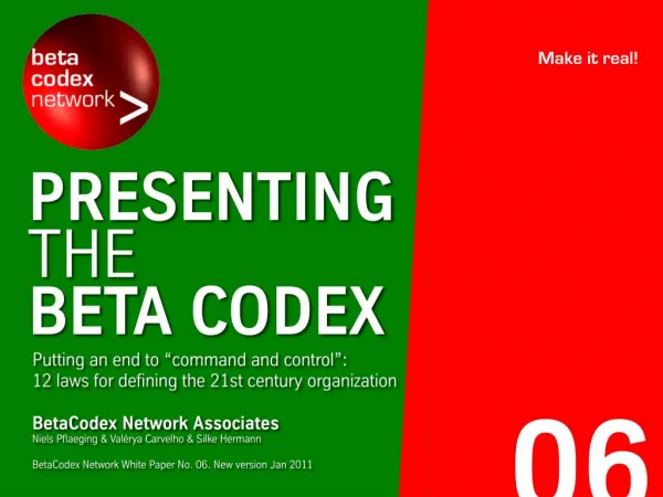 Presenting the BetaCodex (BetaCodex06)