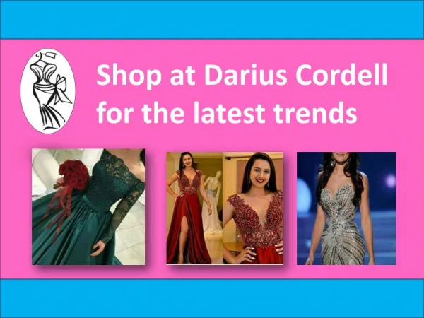 Get Darius Cordell custom dresses at low price