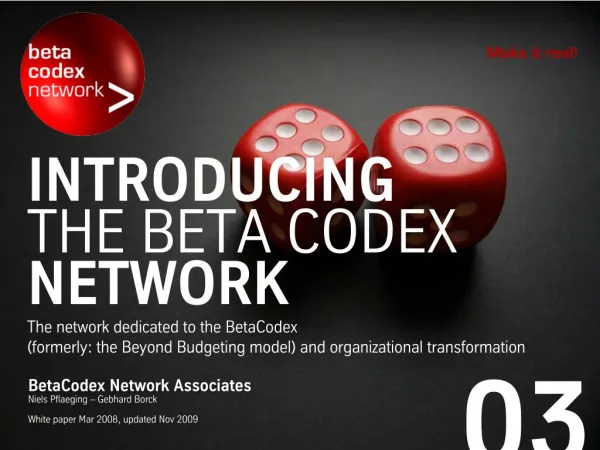 Introducing the BetaCodex Network (BetaCodex 03)