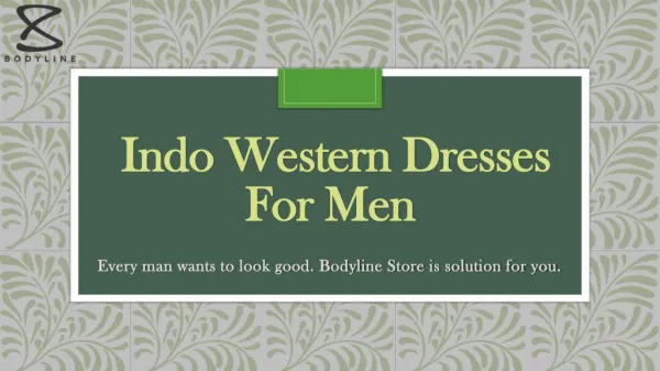 Buy Indo Western Dresses for Men Online