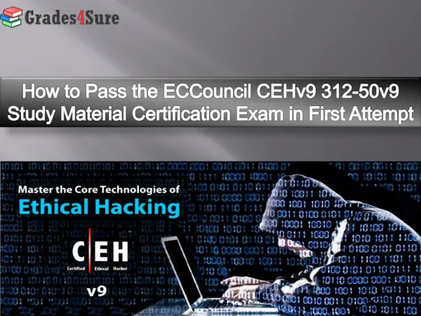 ECCouncil 312-50v9 Study Material- ECCouncil 312-50v9 CEHv9 Certification Exam Dumps