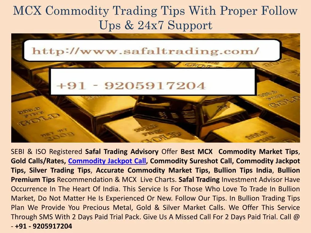 mcx commodity trading tips with proper follow