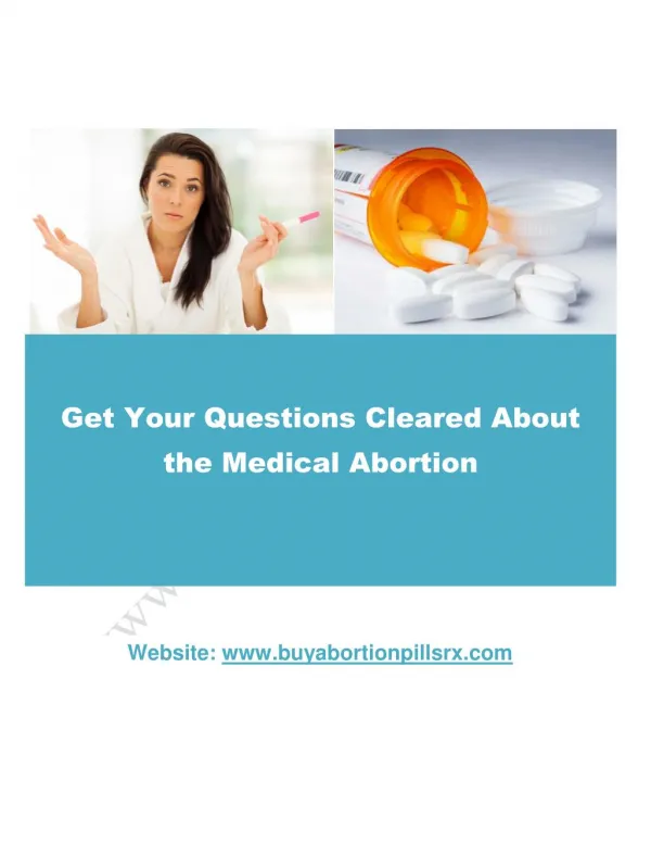 Get your questions cleared about the medical abortion