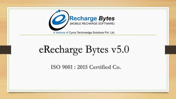 Get Mobile Recharge Software – eRecharge Bytes V 5.0