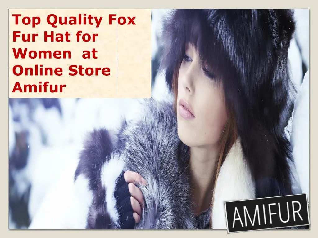 top quality fox fur hat for women at online store