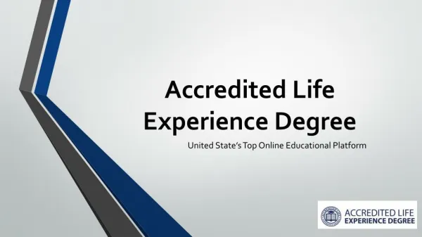 Online Life Experience Degree - Online Education