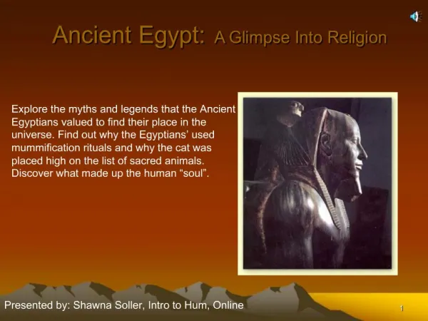 Ancient Egypt: A Glimpse Into Religion