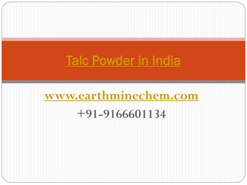 talc powder in india
