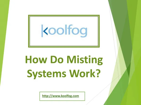How Do Misting Systems Work?