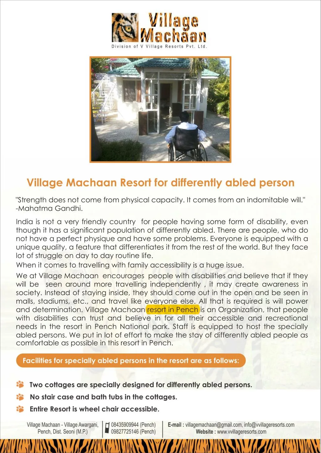 village machaan resort for differently abled