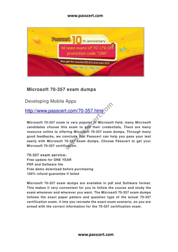 Microsoft 70-357 exam dumps