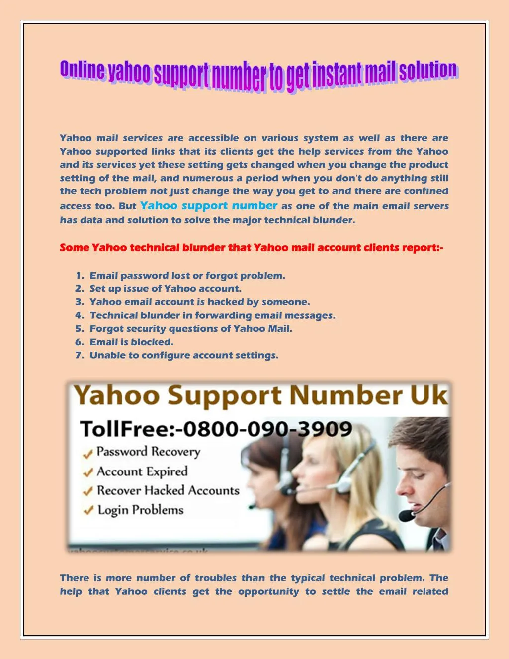 yahoo mail services are accessible on various