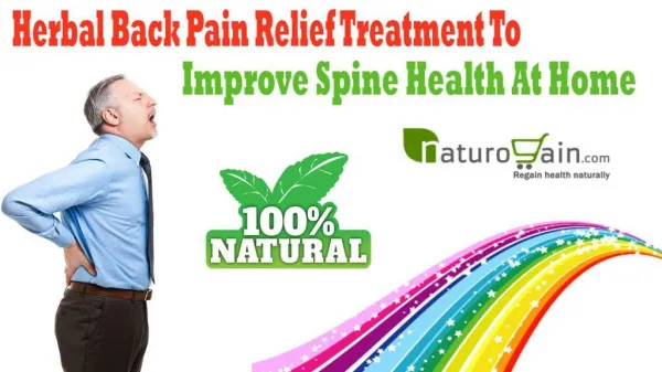 Herbal Back Pain Relief Treatment To Improve Spine Health At Home