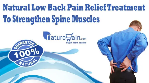 Natural Low Back Pain Relief Treatment To Strengthen Spine Muscles