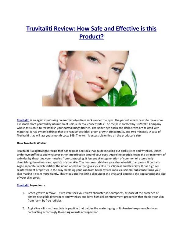 About truVitaliti Dark Spot Correcting Formula ?