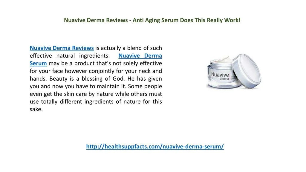 nuavive derma reviews anti aging serum does this