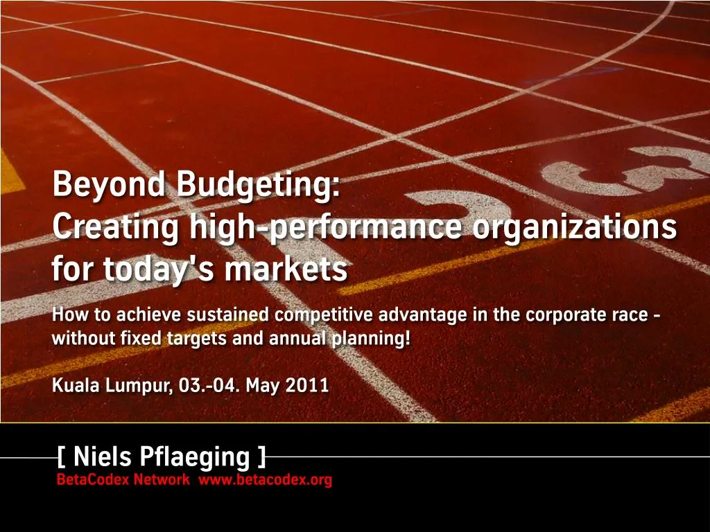 beyond budgeting creating high performance