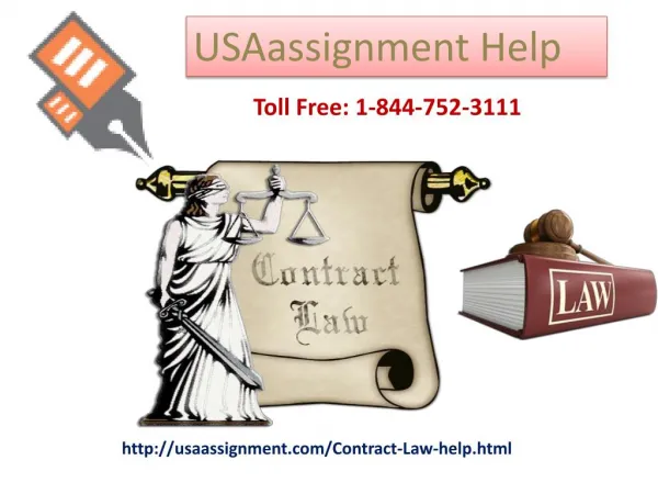 Contract Law Assignment Help Toll Free: 1-844-752-3111