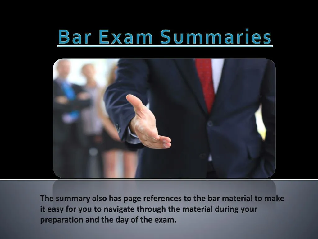 bar exam summaries