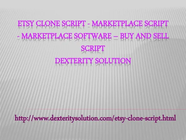 Etsy clone Script - Marketplace script - Marketplace software