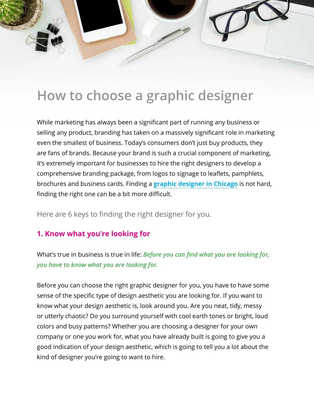 how to choose a graphic designer