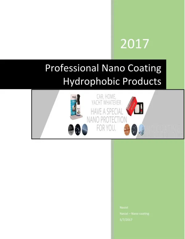 Professional Nano Coating Hydrophobic Products