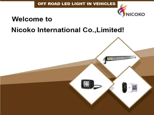 Nicoko Off Road Driving Led lights Manufacturer