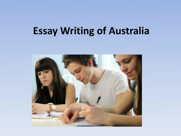 Essay Writing of Australia
