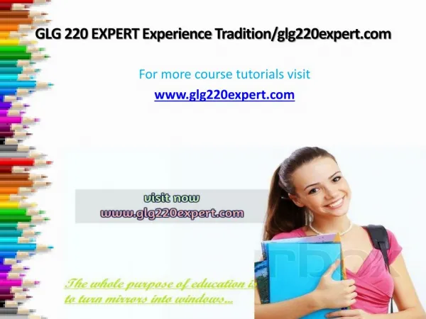GLG 220 EXPERT Experience Tradition/glg220expert.com