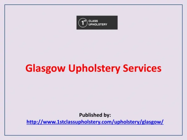 Glasgow Upholstery Services