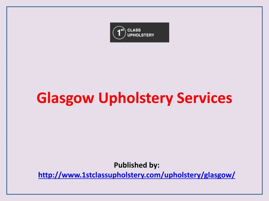 glasgow upholstery services